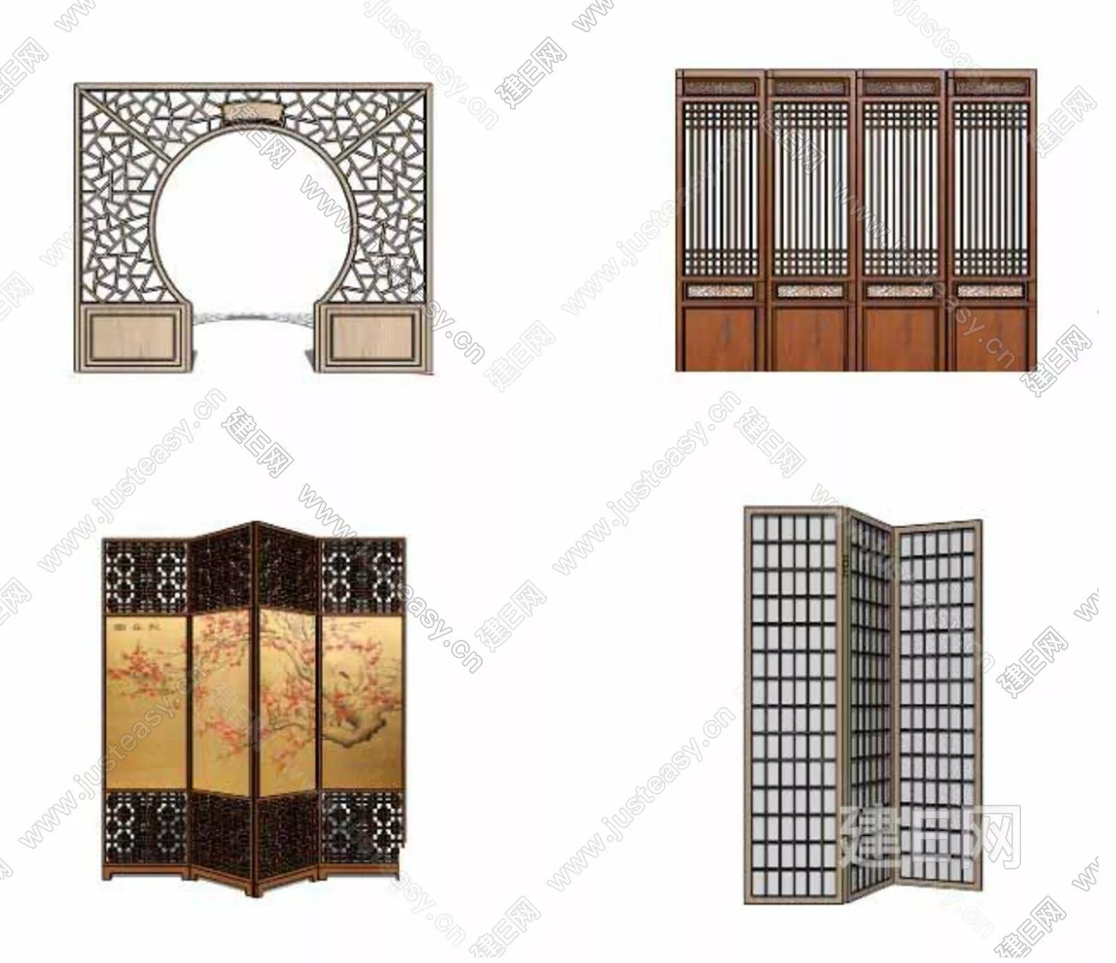 CHINESE PARTITION SCREEN - SKETCHUP 3D MODEL - ENSCAPE - 111886607