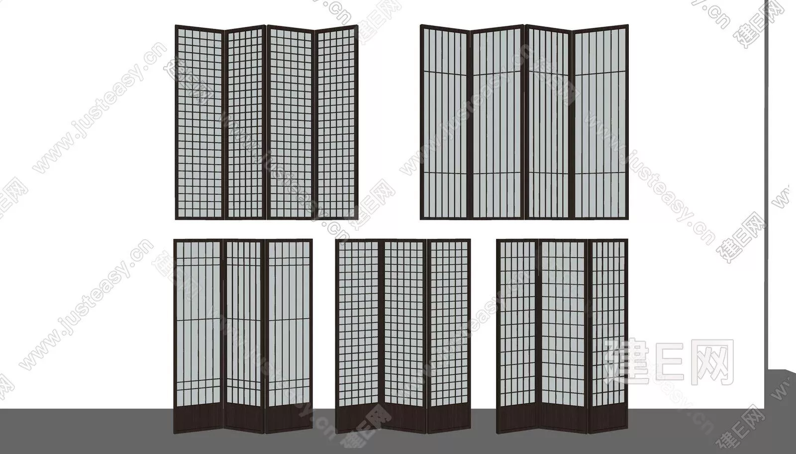 CHINESE PARTITION SCREEN - SKETCHUP 3D MODEL - ENSCAPE - 112214477