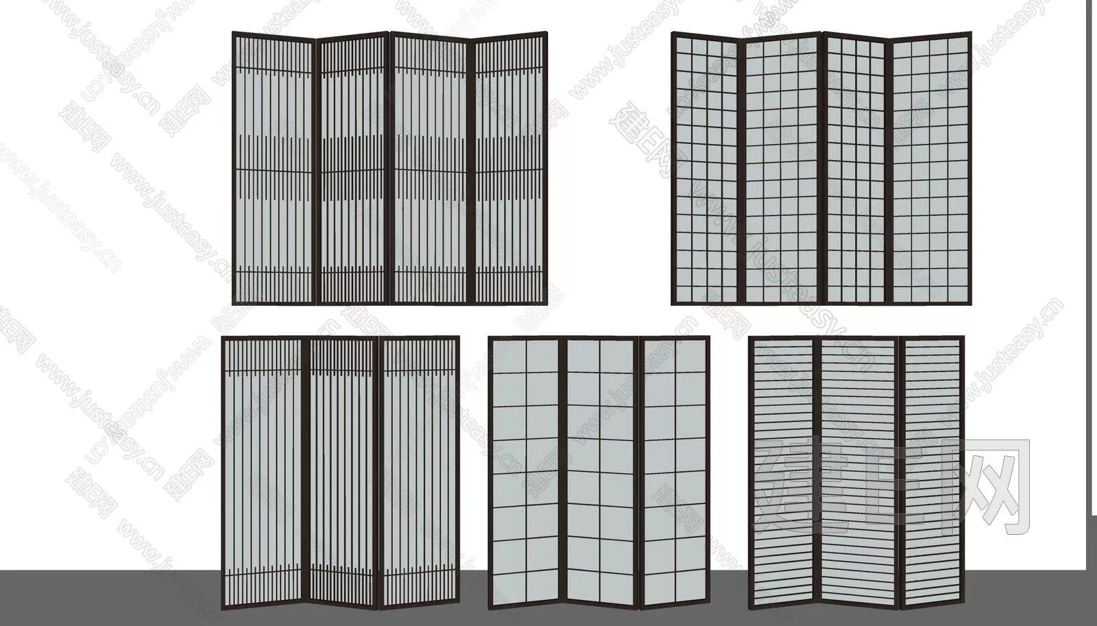 CHINESE PARTITION SCREEN - SKETCHUP 3D MODEL - ENSCAPE - 112214493
