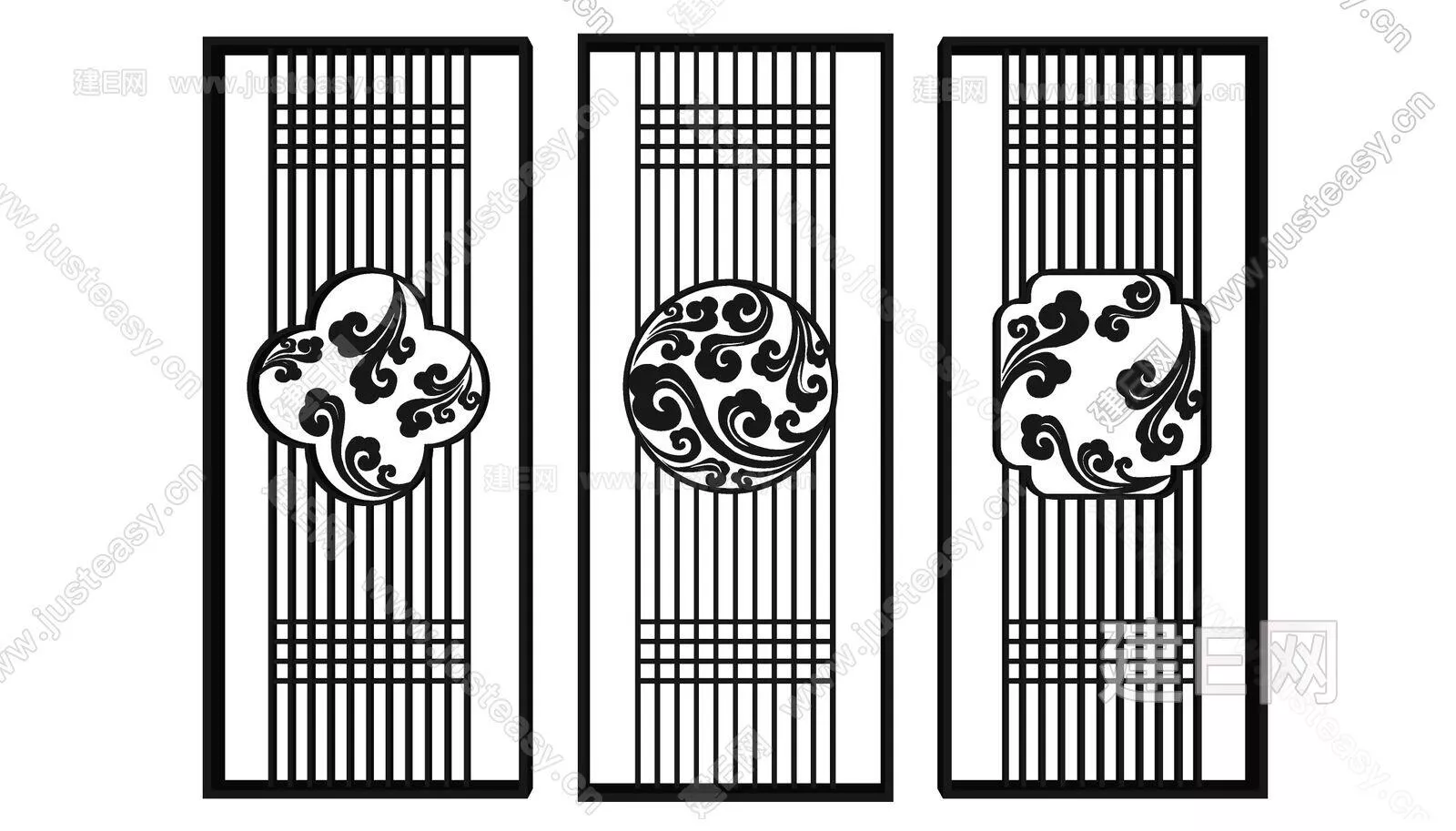 CHINESE PARTITION SCREEN - SKETCHUP 3D MODEL - ENSCAPE - 112607723