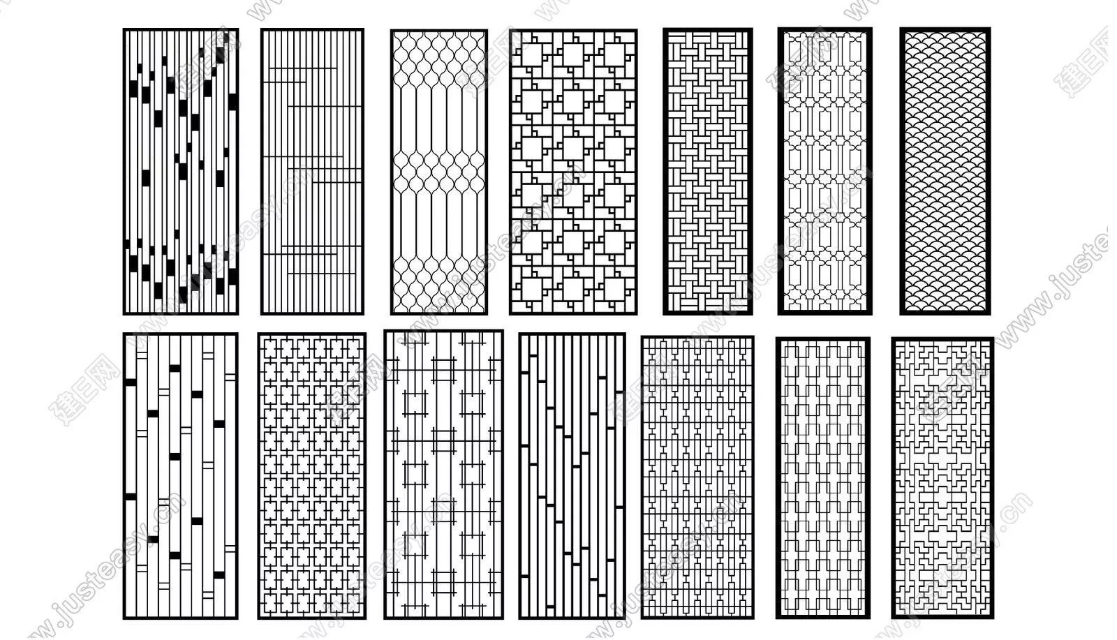 CHINESE PARTITION SCREEN - SKETCHUP 3D MODEL - ENSCAPE - 113000752