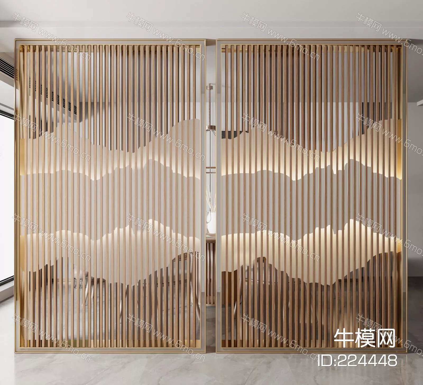 CHINESE PARTITION SCREEN - SKETCHUP 3D MODEL - ENSCAPE - 224448