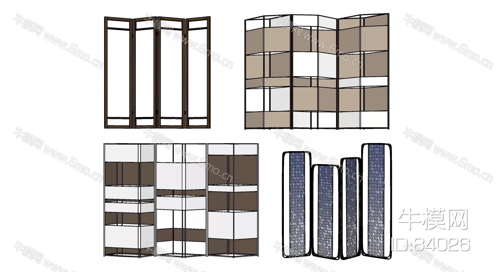 CHINESE PARTITION SCREEN - SKETCHUP 3D MODEL - ENSCAPE - 84026
