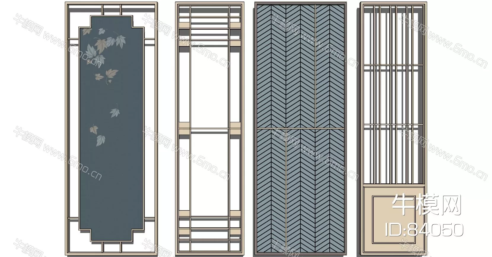 CHINESE PARTITION SCREEN - SKETCHUP 3D MODEL - ENSCAPE - 84050