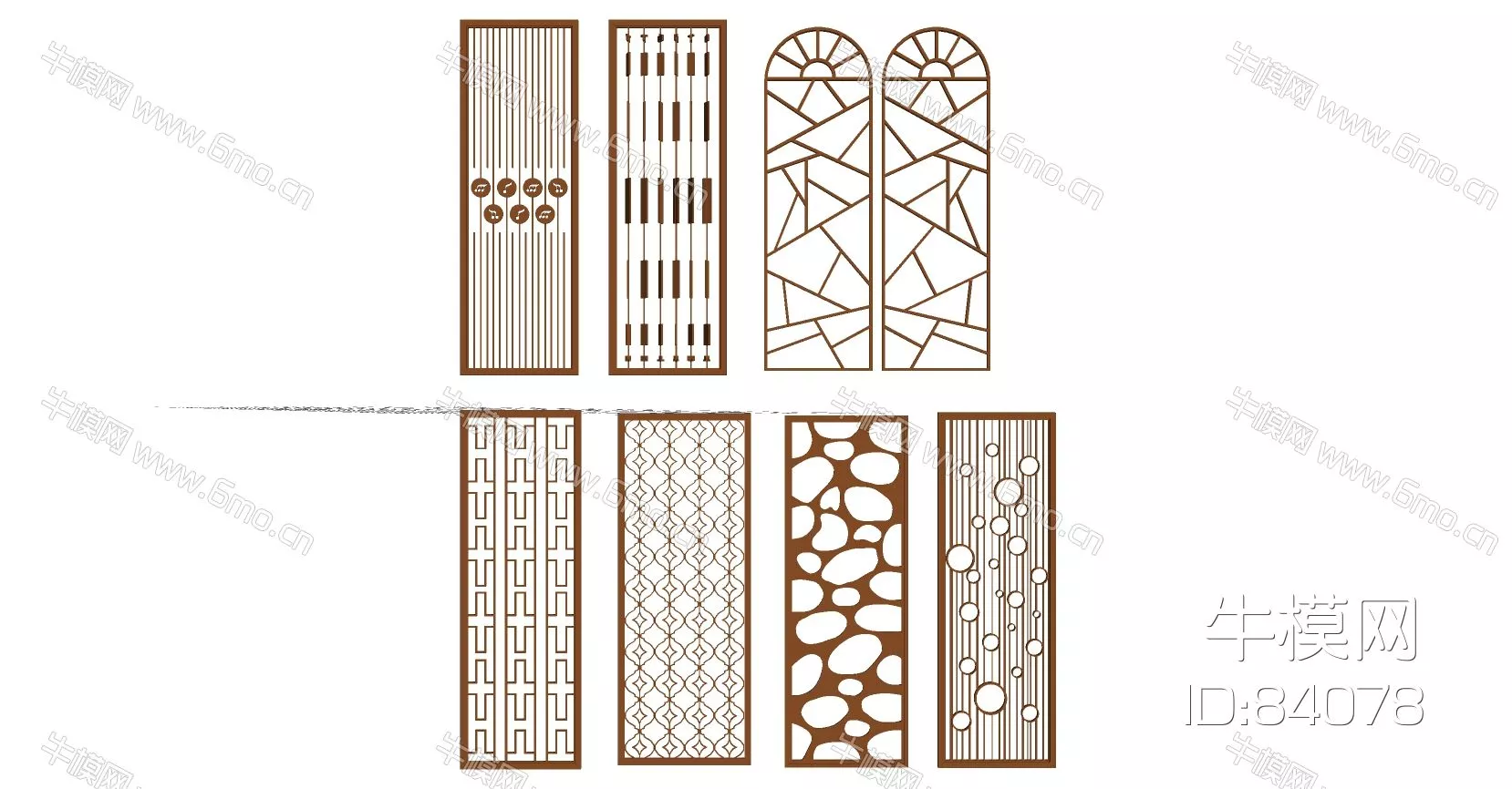 CHINESE PARTITION SCREEN - SKETCHUP 3D MODEL - ENSCAPE - 84078