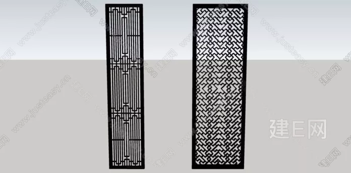 CHINESE PARTITION SCREEN - SKETCHUP 3D MODEL - ENSCAPE - ID00013