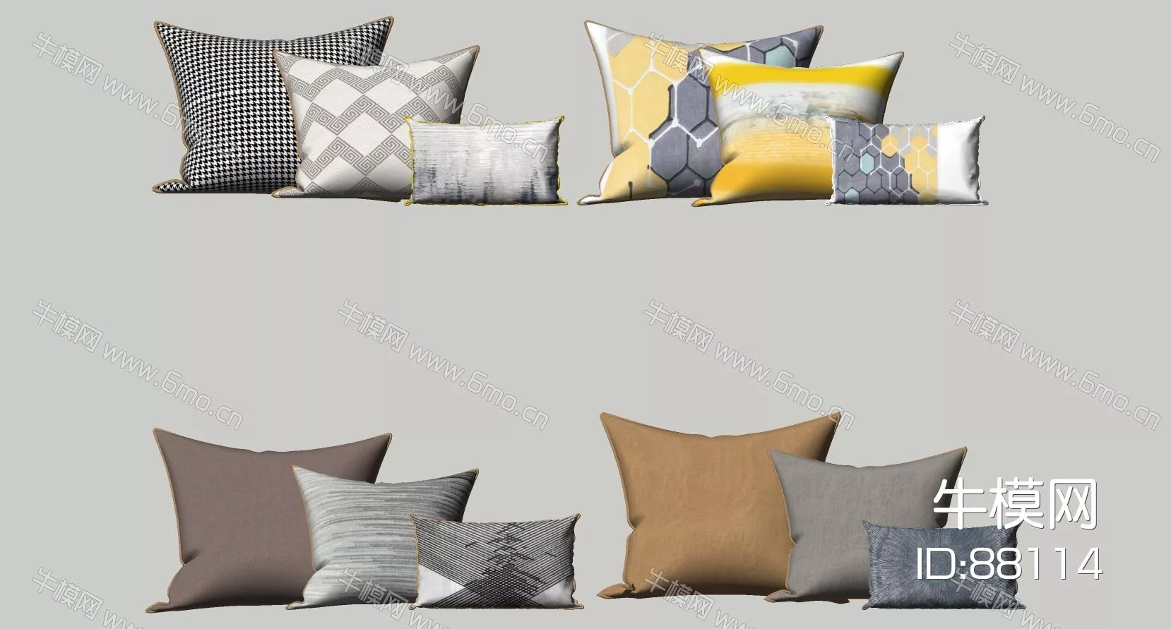 CHINESE PILLOW - SKETCHUP 3D MODEL - ENSCAPE - 88114