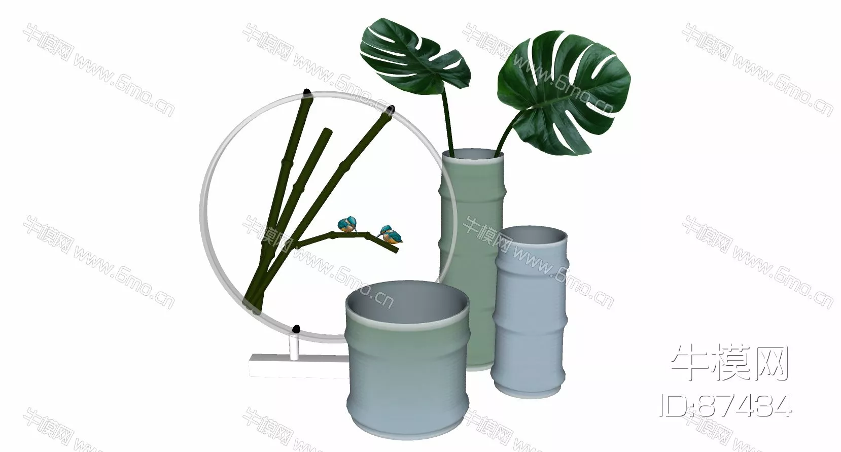 CHINESE PLANT - SKETCHUP 3D MODEL - ENSCAPE - 87434