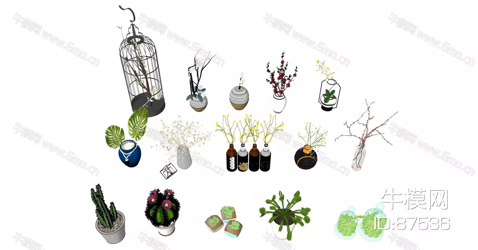 CHINESE PLANT - SKETCHUP 3D MODEL - ENSCAPE - 87536