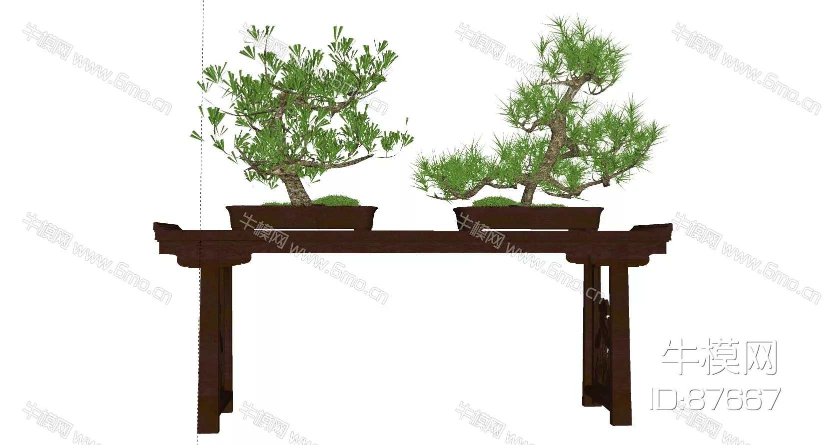 CHINESE POTTED PLANT - SKETCHUP 3D MODEL - ENSCAPE - 87667