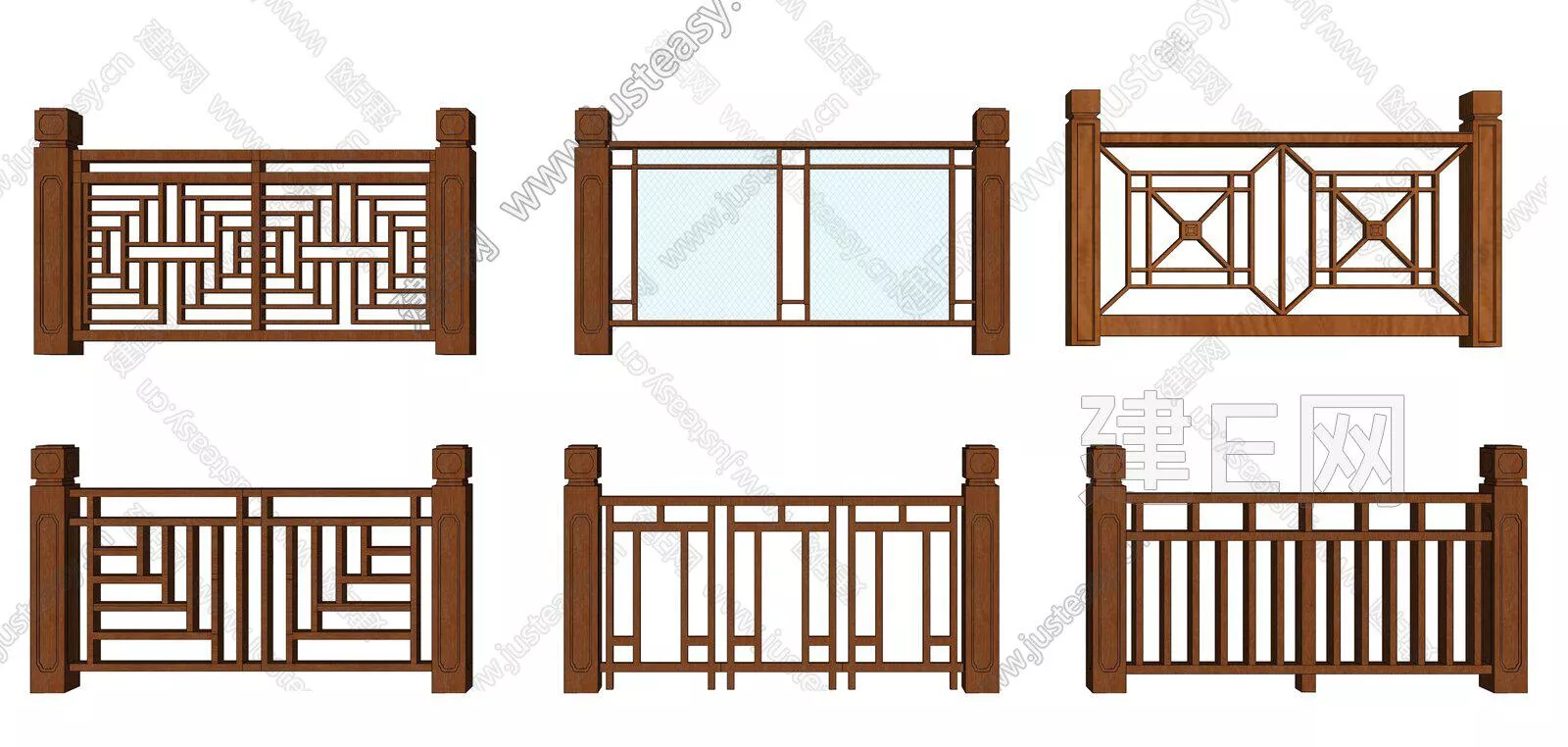 CHINESE RAILING - SKETCHUP 3D MODEL - ENSCAPE - 105201805