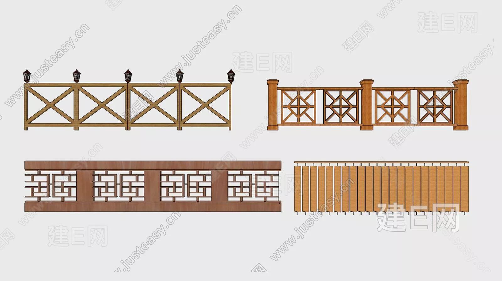 CHINESE RAILING - SKETCHUP 3D MODEL - ENSCAPE - 105988150