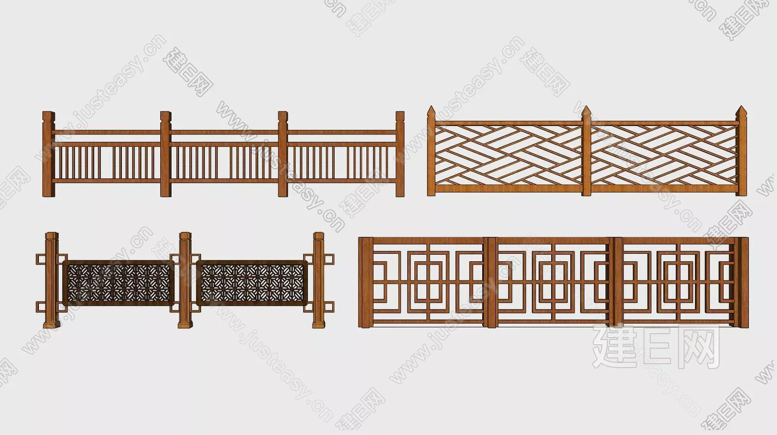 CHINESE RAILING - SKETCHUP 3D MODEL - ENSCAPE - 105988166