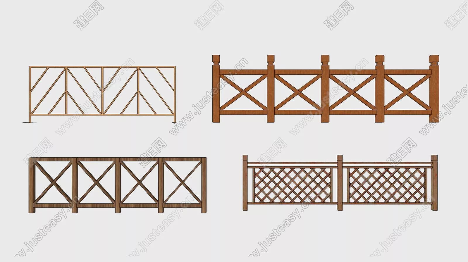 CHINESE RAILING - SKETCHUP 3D MODEL - ENSCAPE - 105988294