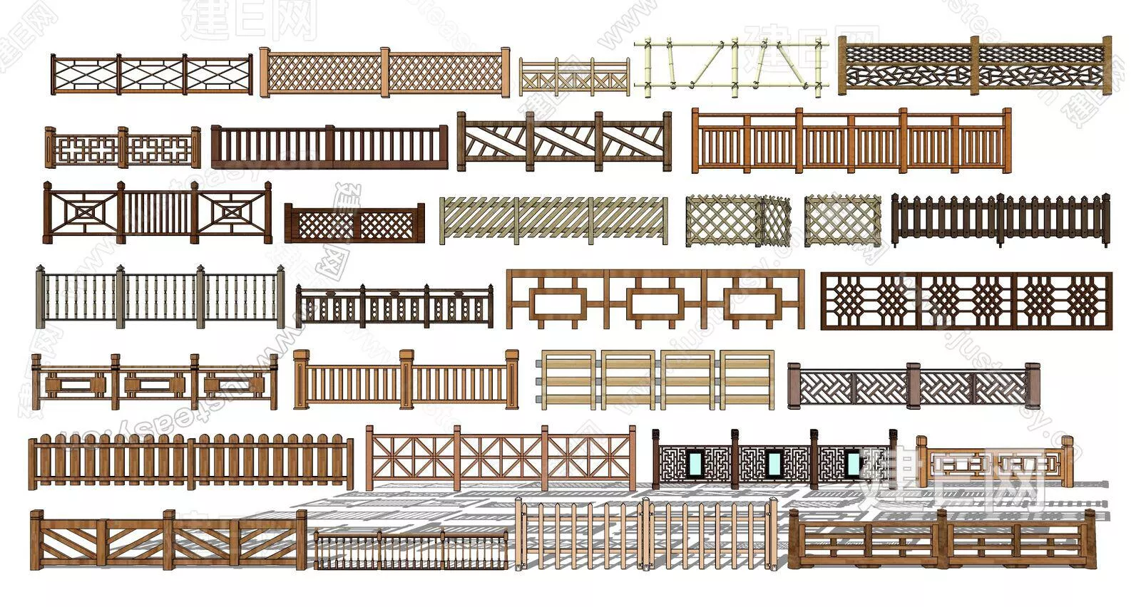 CHINESE RAILING - SKETCHUP 3D MODEL - ENSCAPE - 112935243