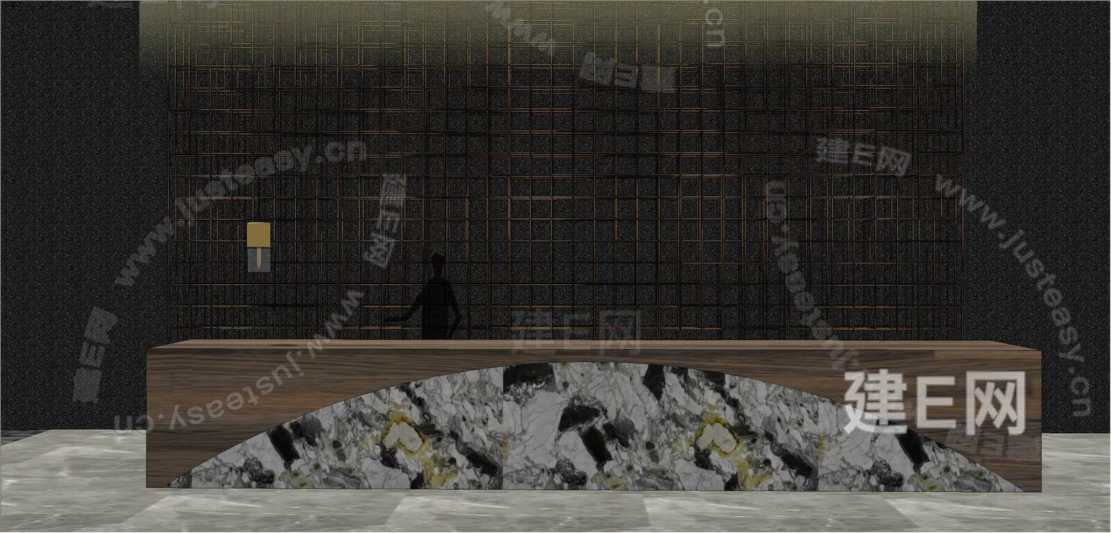 CHINESE RECEPTION DESK - SKETCHUP 3D MODEL - ENSCAPE - 111755582