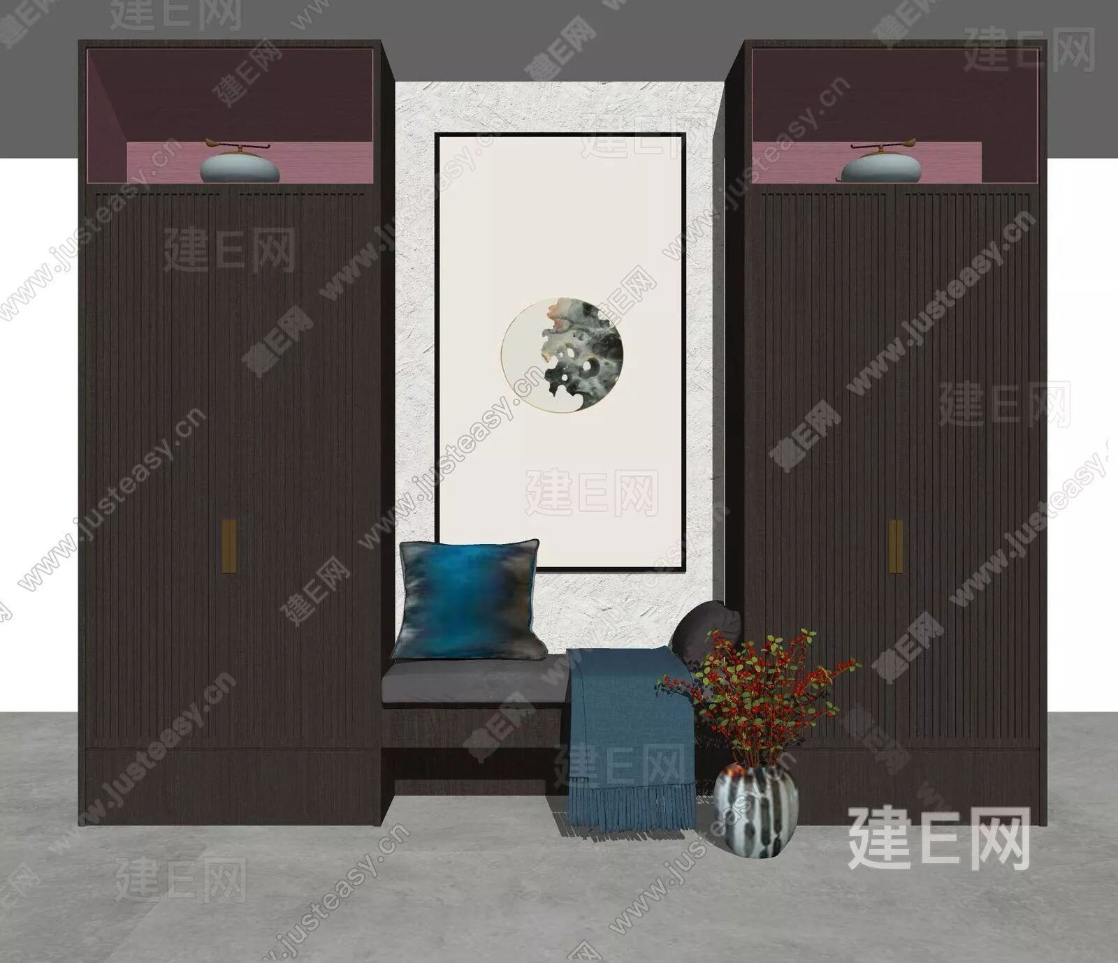 CHINESE SHOE CABINET - SKETCHUP 3D MODEL - ENSCAPE - 111493494