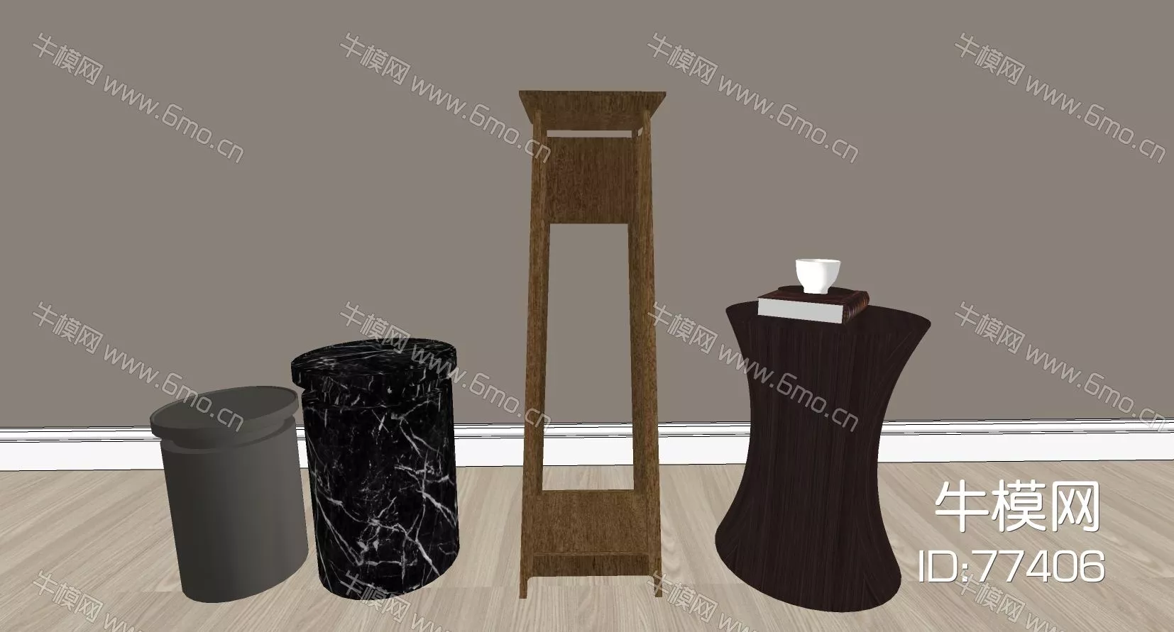 CHINESE SIDE TABLE - SKETCHUP 3D MODEL - ENSCAPE - 77406