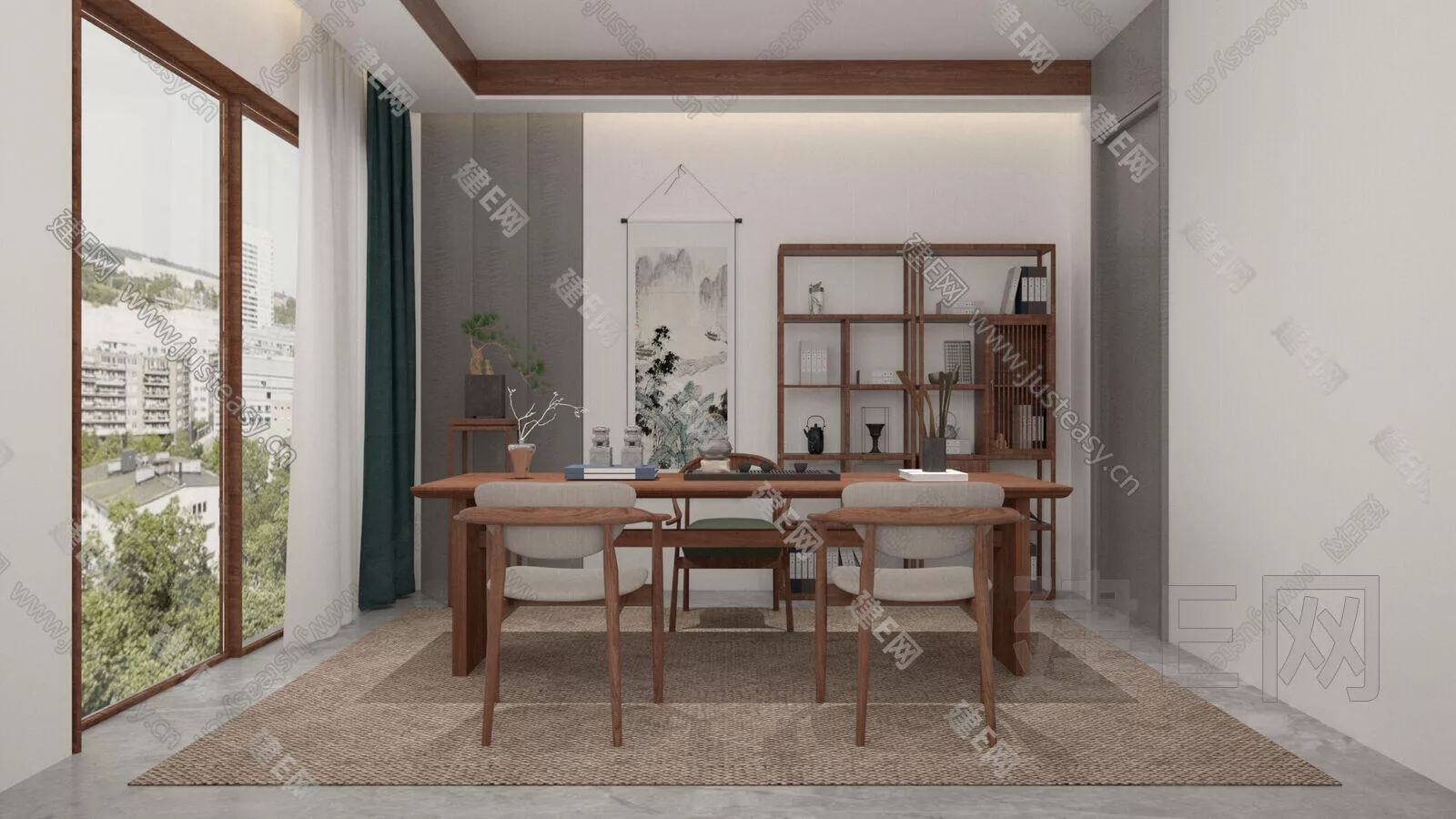 CHINESE STUDY ROOM - SKETCHUP 3D SCENE - ENSCAPE - 105923759