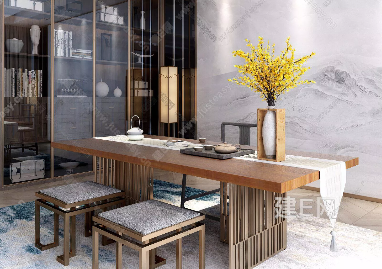 CHINESE STUDY ROOM - SKETCHUP 3D SCENE - ENSCAPE - 112283060