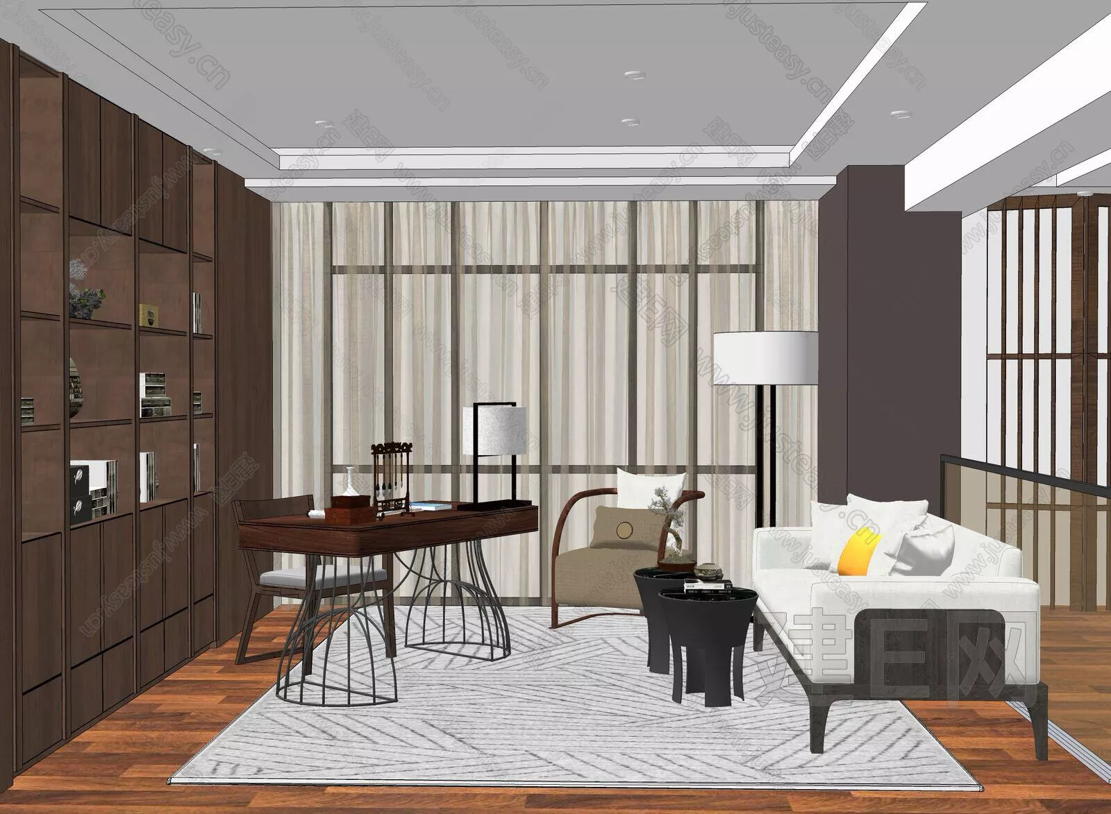 CHINESE STUDY ROOM - SKETCHUP 3D SCENE - ENSCAPE - 114245952