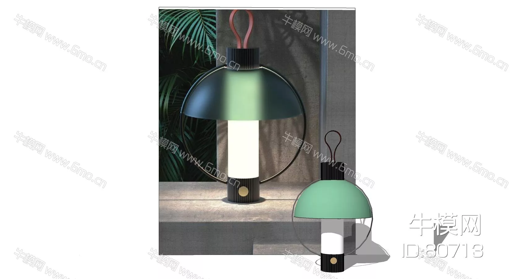 CHINESE TABLE LAMP - SKETCHUP 3D MODEL - VRAY - 80713
