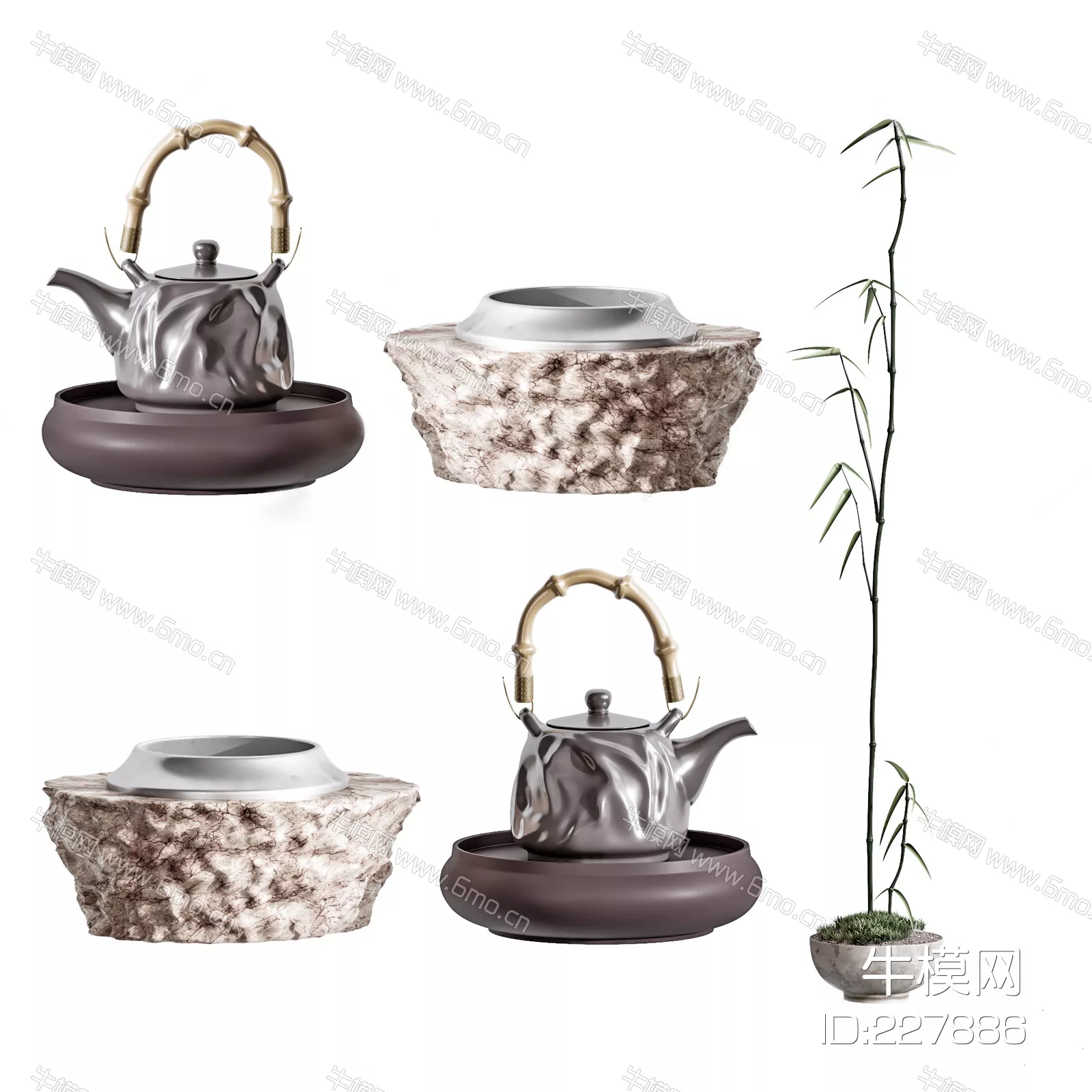 CHINESE TEA SET - SKETCHUP 3D MODEL - ENSCAPE - 227886