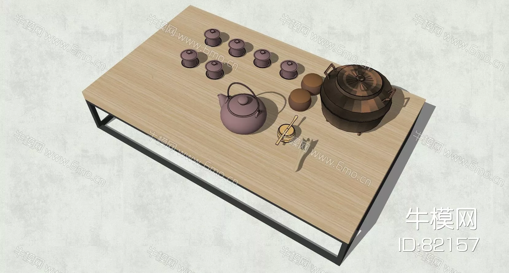 CHINESE TEA SET - SKETCHUP 3D MODEL - ENSCAPE - 82157