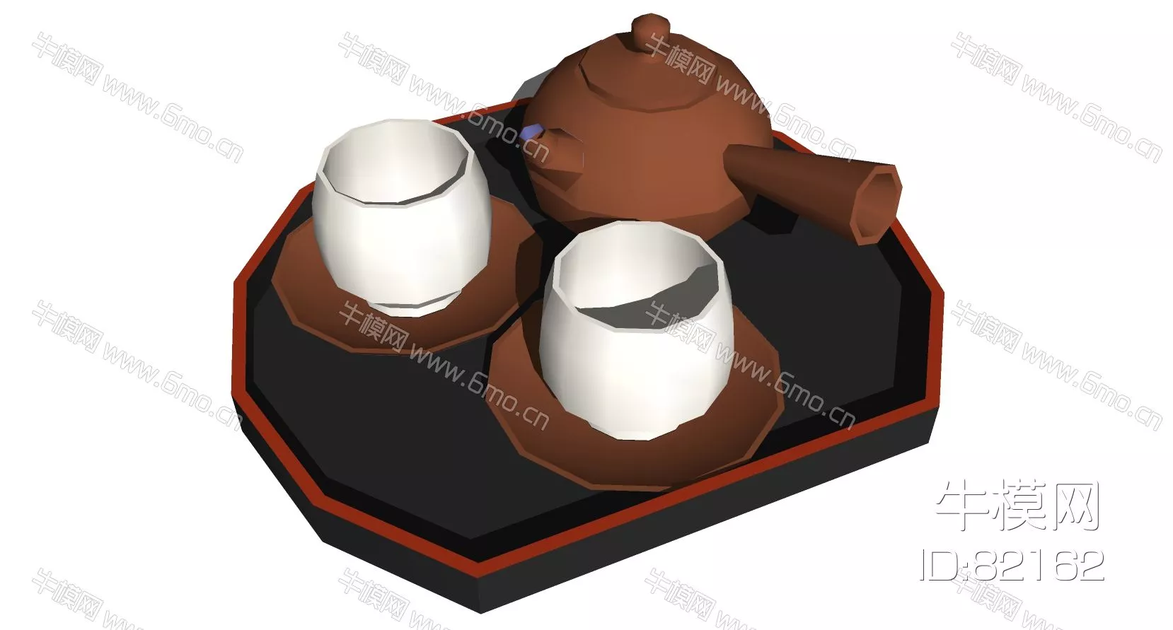 CHINESE TEA SET - SKETCHUP 3D MODEL - ENSCAPE - 82162