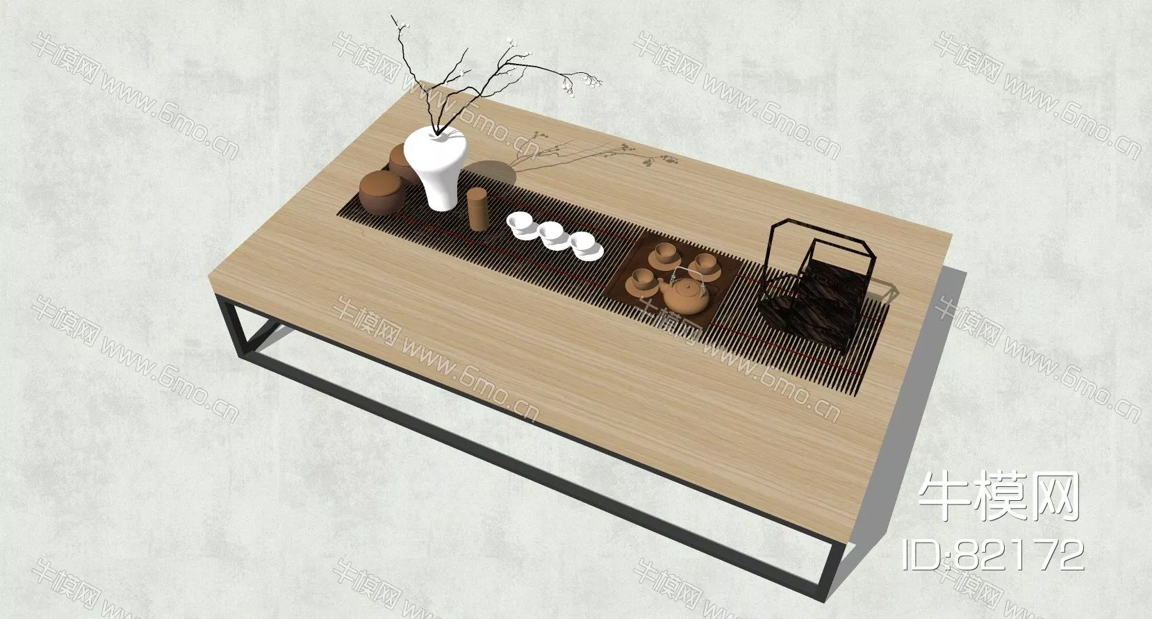 CHINESE TEA SET - SKETCHUP 3D MODEL - ENSCAPE - 82172