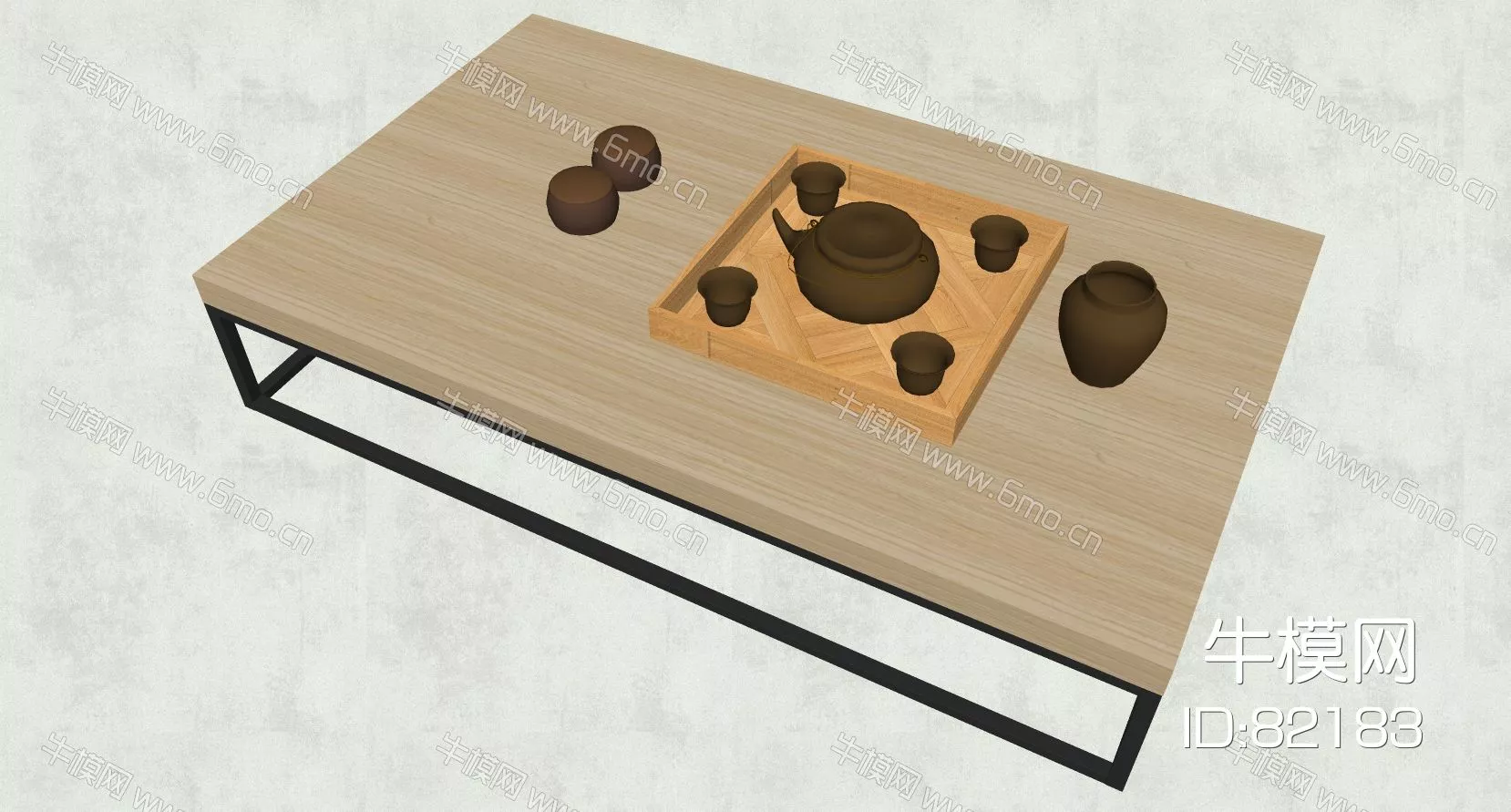 CHINESE TEA SET - SKETCHUP 3D MODEL - ENSCAPE - 82183