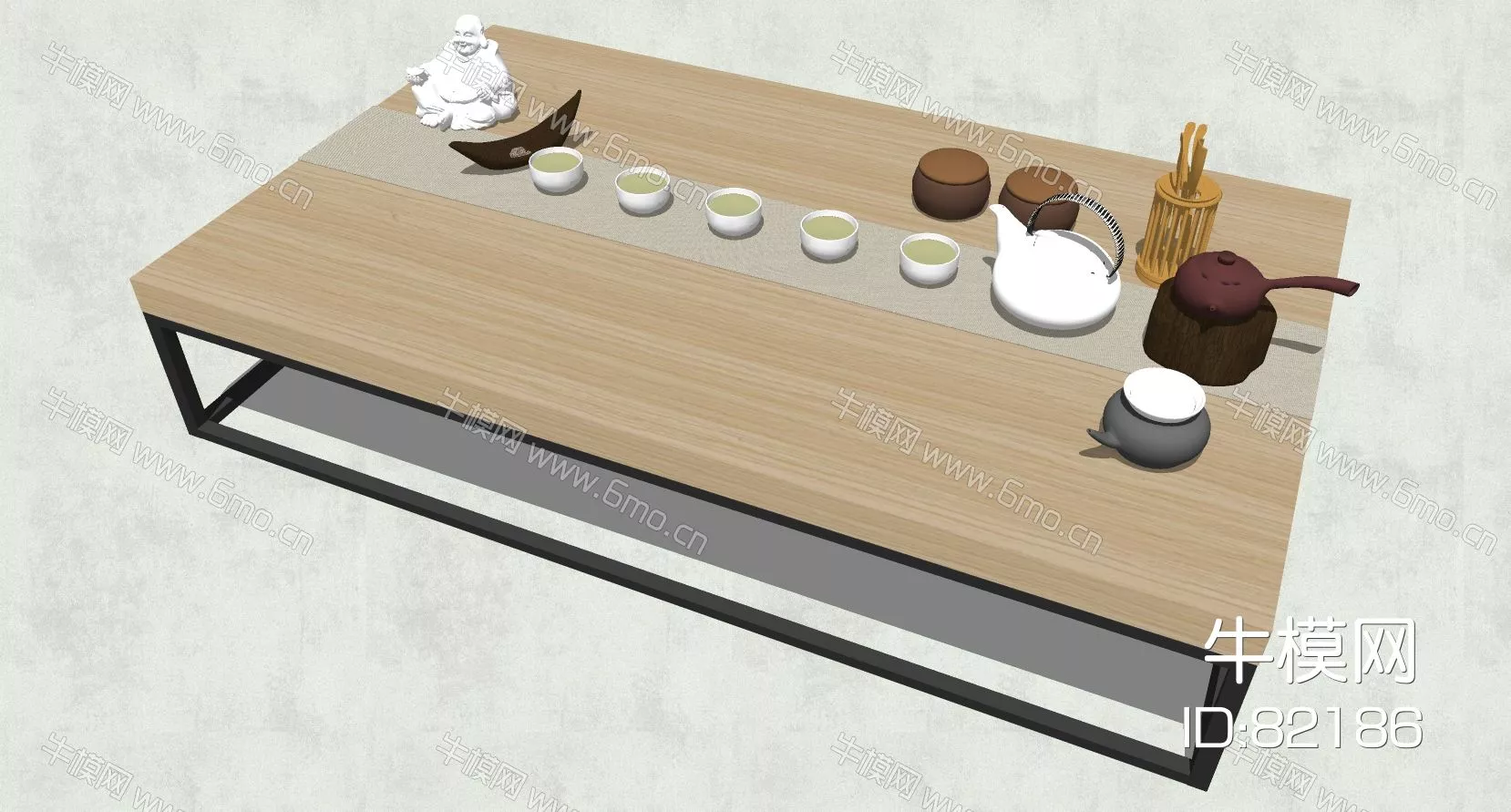 CHINESE TEA SET - SKETCHUP 3D MODEL - ENSCAPE - 82186