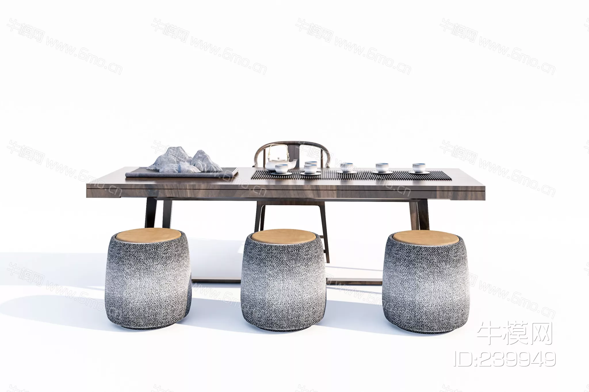 CHINESE TEA TABLE SET - SKETCHUP 3D MODEL - ENSCAPE - 239949