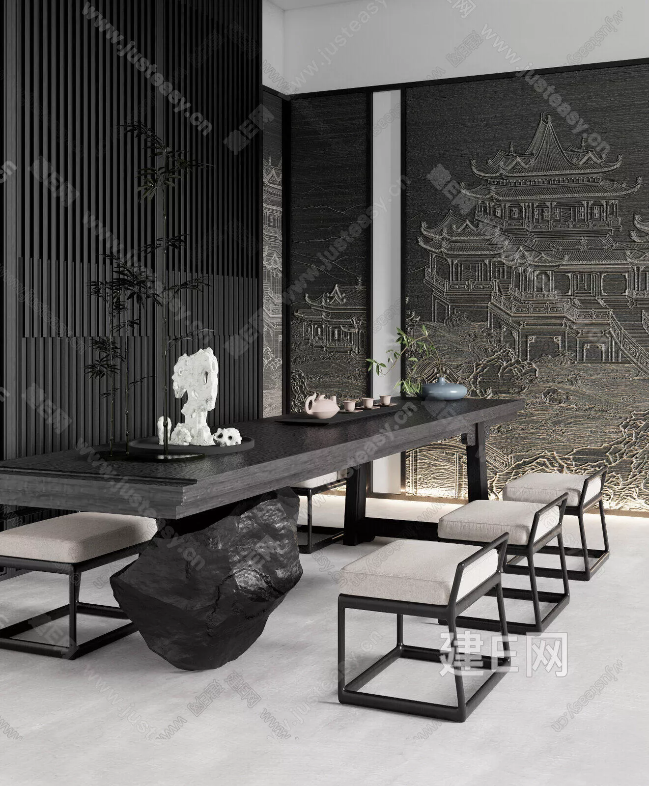 CHINESE TEAROOM - SKETCHUP 3D SCENE - ENSCAPE - 100682227