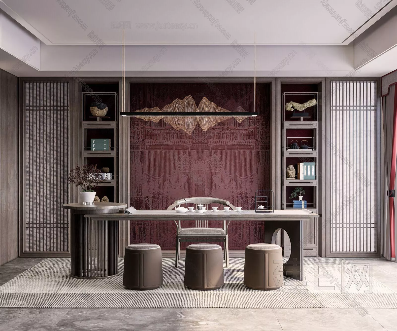 CHINESE TEAROOM - SKETCHUP 3D SCENE - ENSCAPE - 104088921