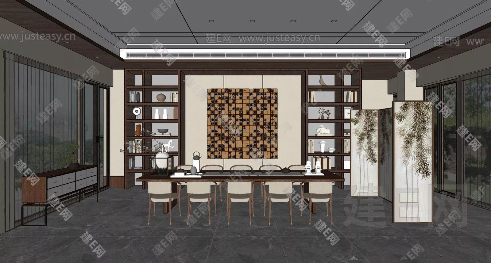 CHINESE TEAROOM - SKETCHUP 3D SCENE - ENSCAPE - 107233899