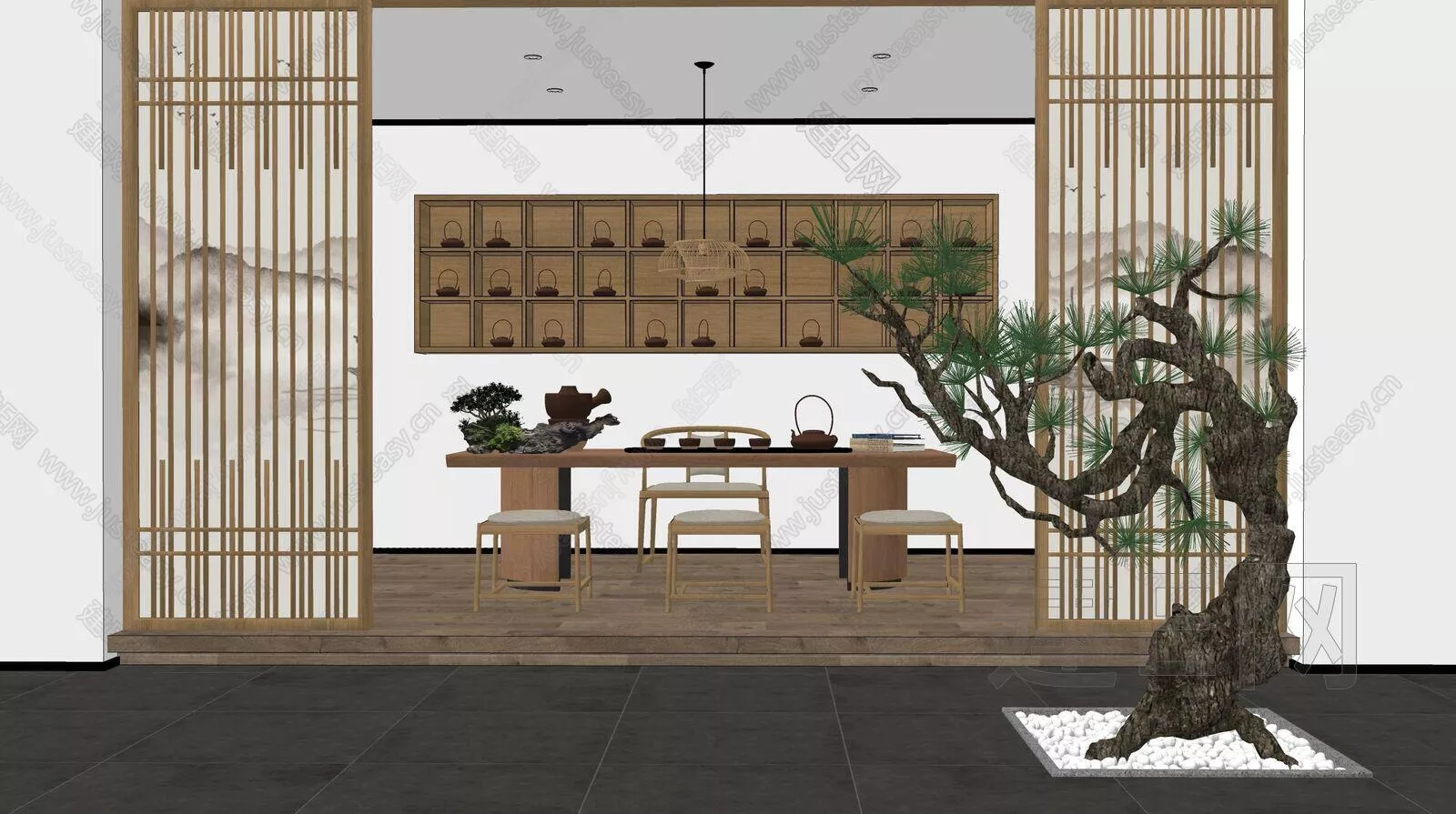 CHINESE TEAROOM - SKETCHUP 3D SCENE - ENSCAPE - 111821149