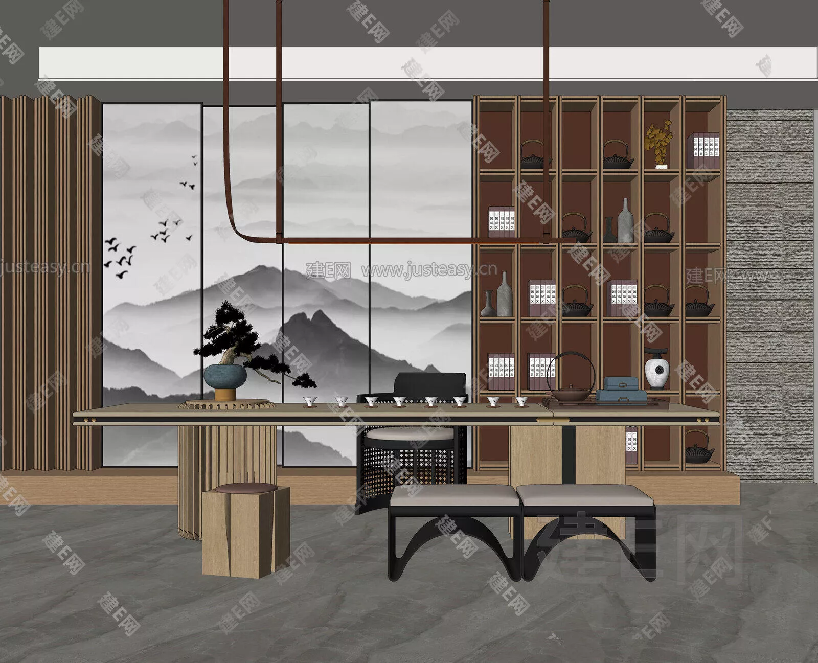 CHINESE TEAROOM - SKETCHUP 3D SCENE - ENSCAPE - 112411777