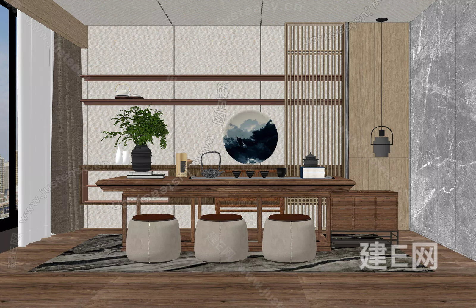 CHINESE TEAROOM - SKETCHUP 3D SCENE - ENSCAPE - 112542143