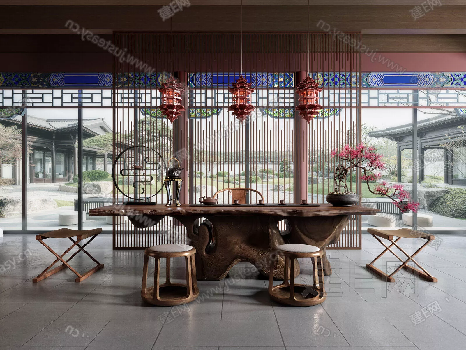 CHINESE TEAROOM - SKETCHUP 3D SCENE - ENSCAPE - 115295947