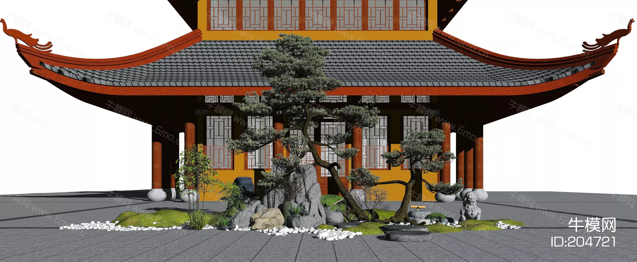 CHINESE TREE - SKETCHUP 3D MODEL - LUMION - 204721