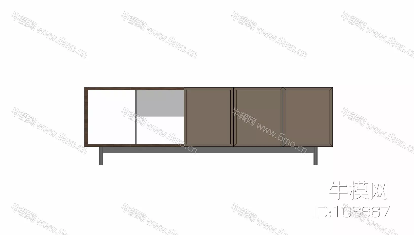 CHINESE TV CABINET - SKETCHUP 3D MODEL - ENSCAPE - 106667