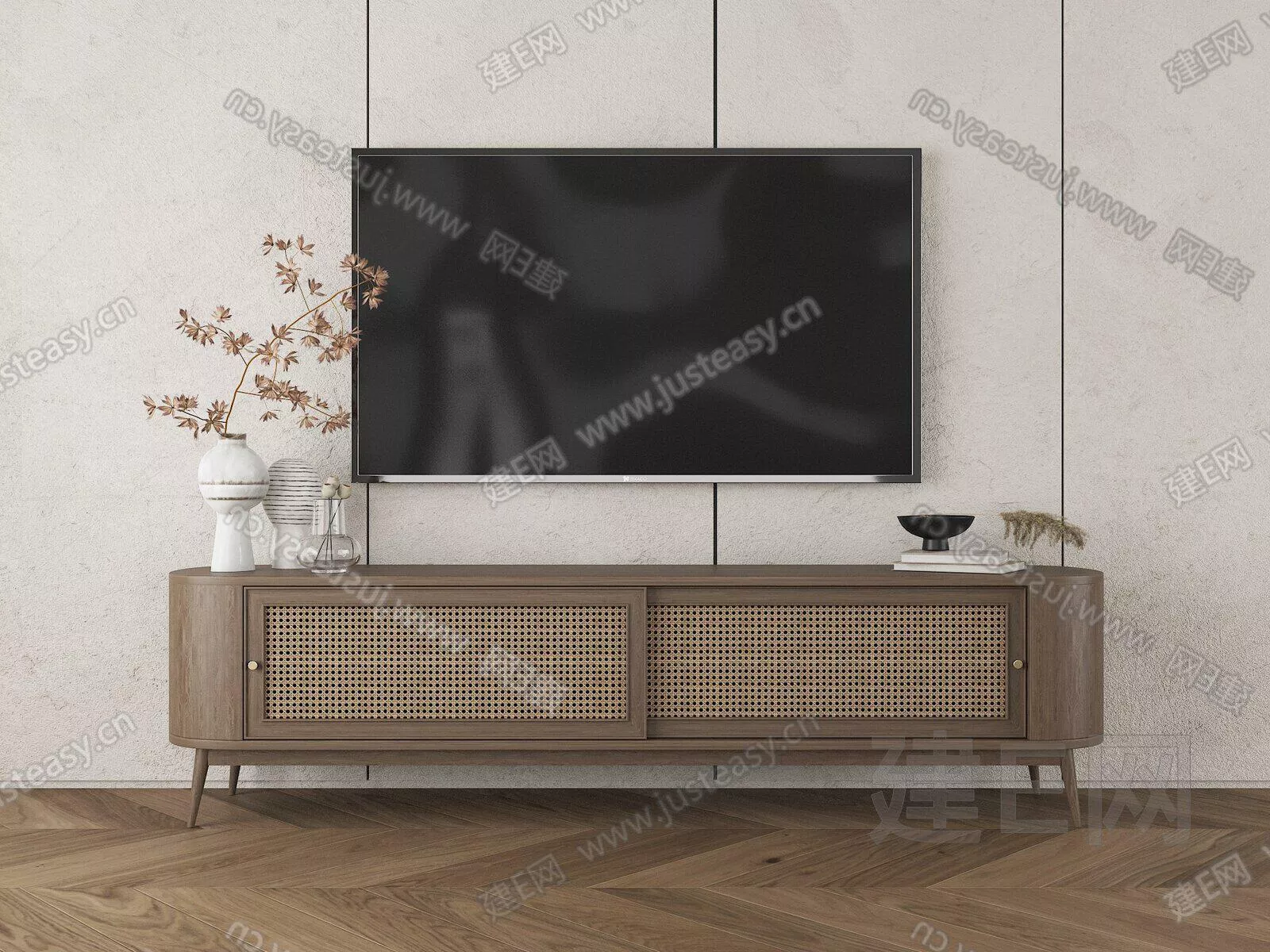 CHINESE TV CABINET - SKETCHUP 3D MODEL - ENSCAPE - 110708043