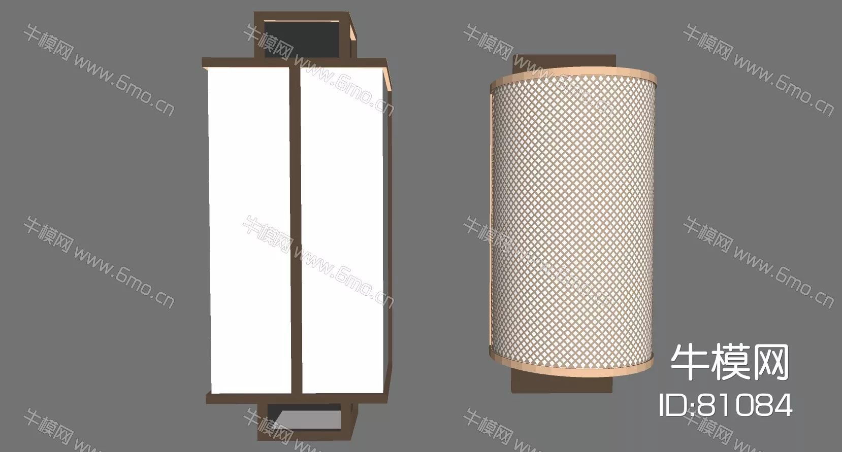 CHINESE WALL LAMP - SKETCHUP 3D MODEL - ENSCAPE - 81084