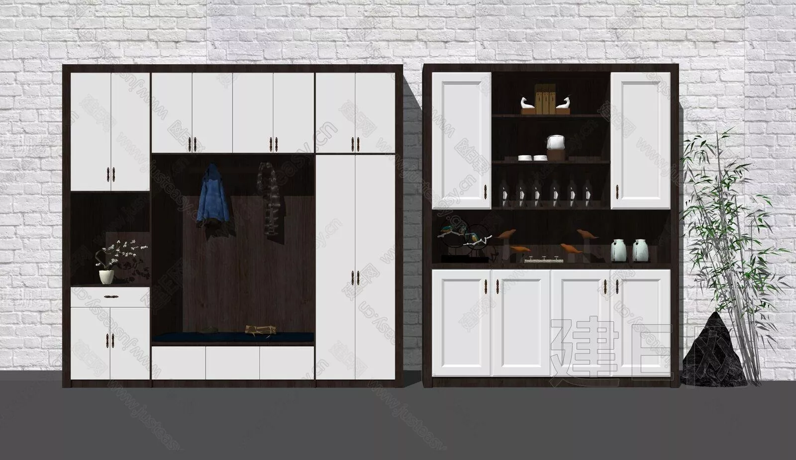 CHINESE WINE CABINET - SKETCHUP 3D MODEL - ENSCAPE - 111886639