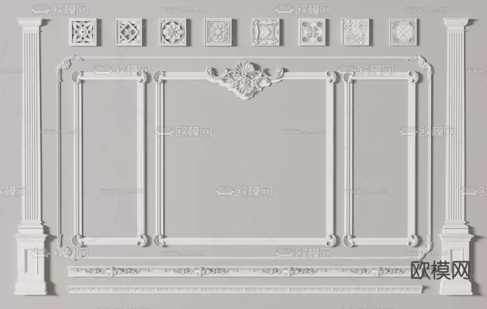 CLASSIC CLASSIC MOULDING - SKETCHUP 3D MODEL - VRAY OR ENSCAPE - ID00103