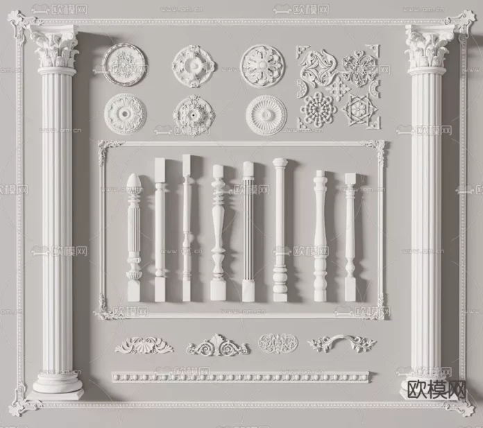 CLASSIC CLASSIC MOULDING - SKETCHUP 3D MODEL - VRAY OR ENSCAPE - ID00123