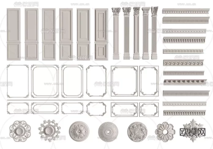 CLASSIC CLASSIC MOULDING - SKETCHUP 3D MODEL - VRAY OR ENSCAPE - ID00128