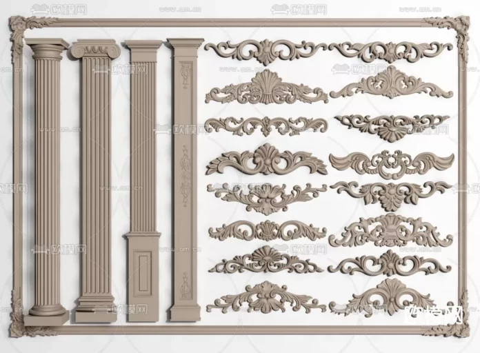 CLASSIC CLASSIC MOULDING - SKETCHUP 3D MODEL - VRAY OR ENSCAPE - ID00135