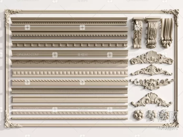 CLASSIC CLASSIC MOULDING - SKETCHUP 3D MODEL - VRAY OR ENSCAPE - ID00144